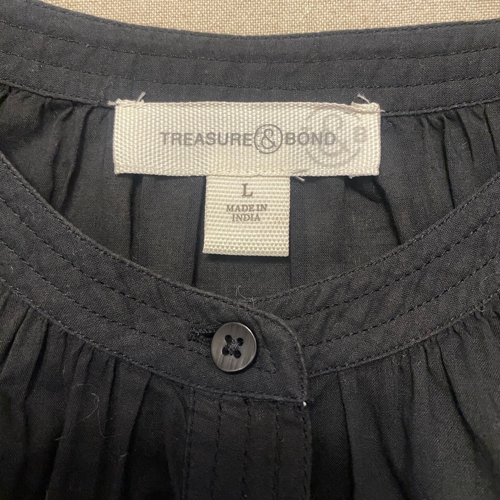 NWT Treasure & Bond Gauzy Cotton Blouse Size Large - Picture 2 of 10